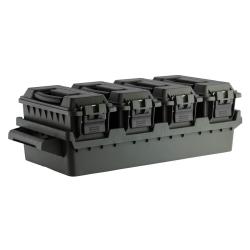 Set 4 caisses &agrave; munitions avec bac de transport