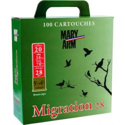 Cartouches Mary Arm Migration 28g - Cal. 20/70 N&deg;5.5 & 6.5 bte de 100
