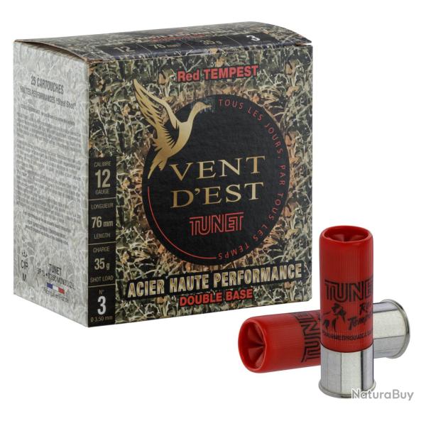Cartouches TUNET HP Red Tempest 35g acier 12/76 N�3 bte de 25