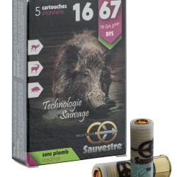 Sauvestre &agrave; balle grand gibier BFS sans plomb - Cal. 16/67 bte de 5