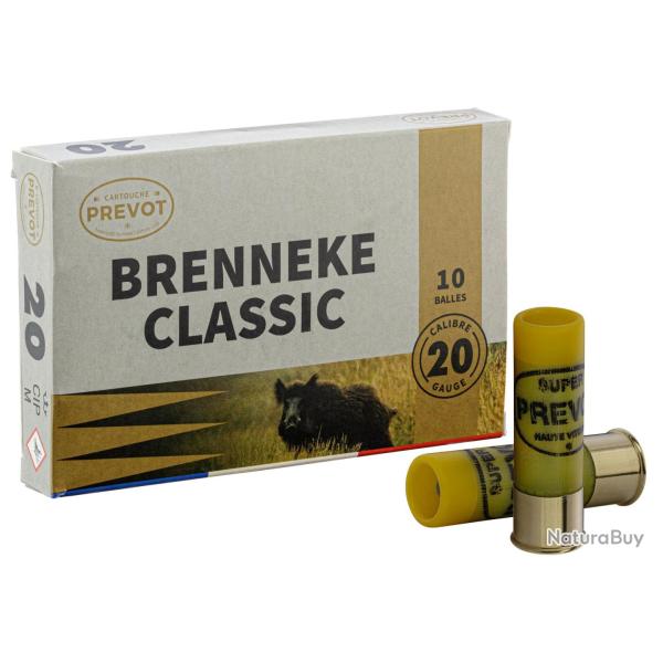 Cartouches Prevot 20/70 � balle Brenneke Classic demi-blind�e 24g bte de 10