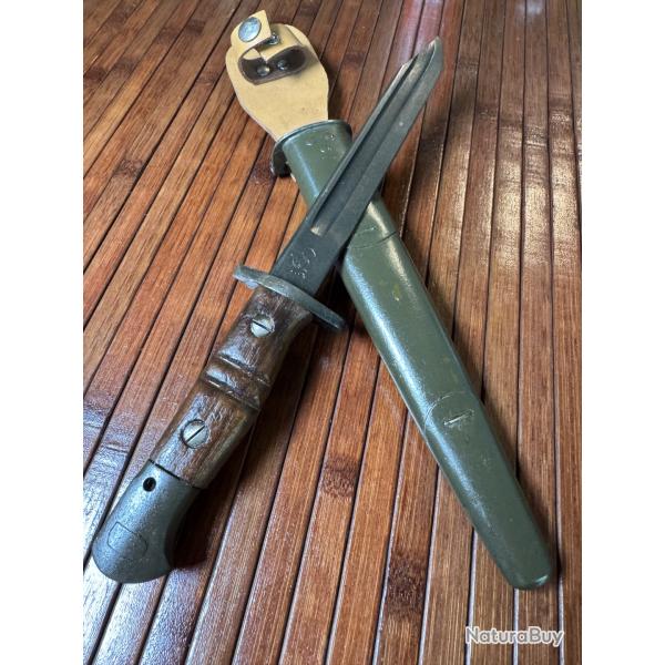 POIGNARD PARACHUTISTE L�GION �TRANG�RE FRAN�AISE SUR BA�ONNETTE U.S REMINGTON 1917 MARQUAGES U.S