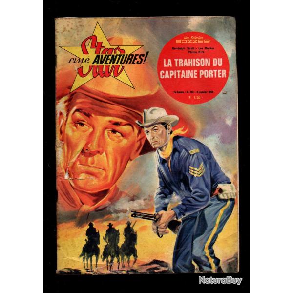 star cin aventures 134 roman photo la trahison du capitaine porter , western , 1964