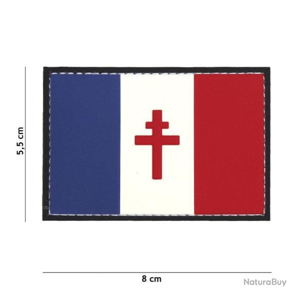 Patch 3D PVC Drapeau Fran�ais Croix Lorraine (101 Inc)