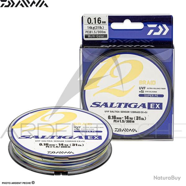 Tresse DAIWA Saltiga 12 braid EX multicolore 600m � 0.45mm / PE8