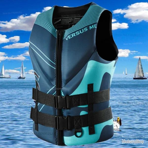 Gilet de Sauvetage Adulte en N�opr�ne Haute Flottabilit� Fermeture S�curis�e Sports Nautiques