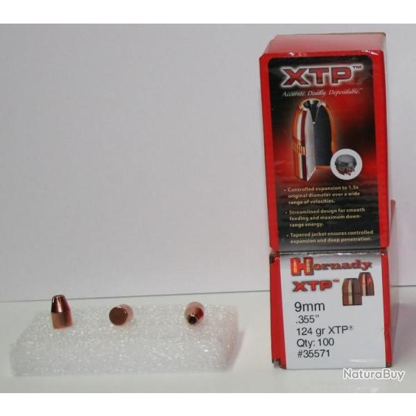 OGIVE HORNADY 35571 CAL. 9MM XTP 124GR X100
