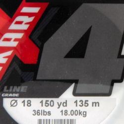Tresse Powerline Ikari X4 Grise - 135 m 4 brins 0.16mm / 15kg