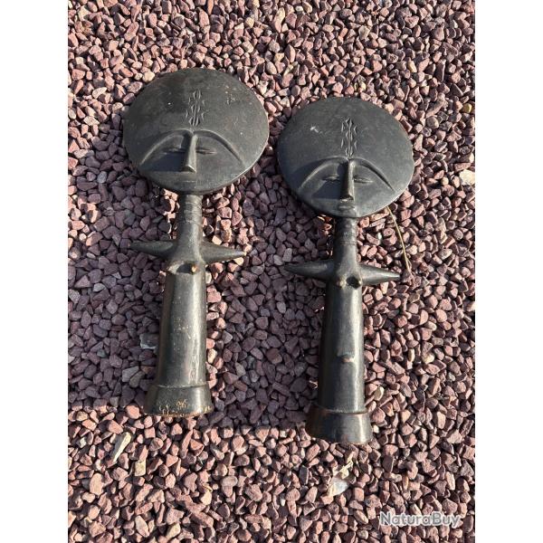 Lot de deux statuettes africaines