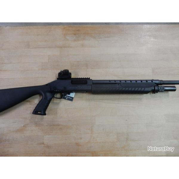 FUSIL A POMPE FABARM MARTIAL KARBON CAL. 12/76 + POINT ROUGE PARFAIT ETAT OCCASION