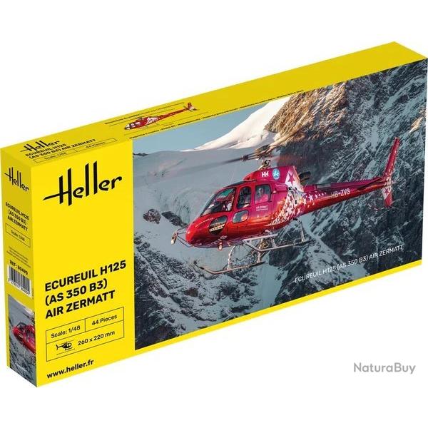H�licopt�re de secours �cureuil H125 (AS 350 B3) Air zermatt 1/48 | Heller (0000 4221) - Maquette