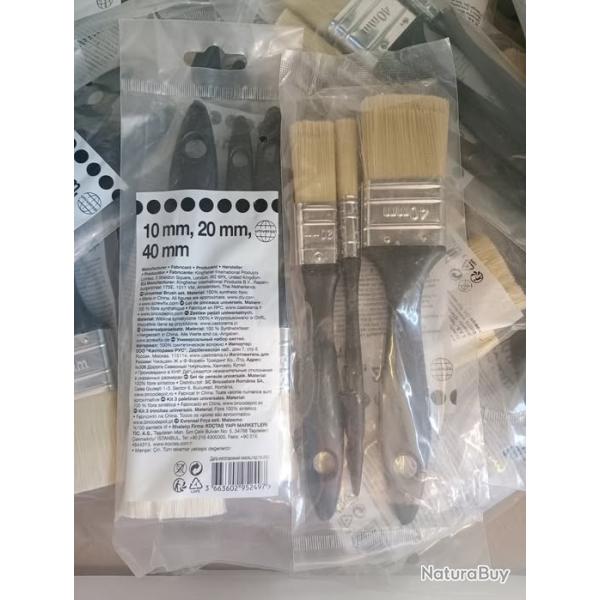 lot de 3 pinceaux 10, 20 et 40mm