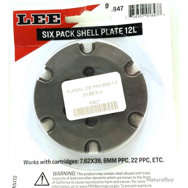 shell plate 12L 6 poste lee pro 6000