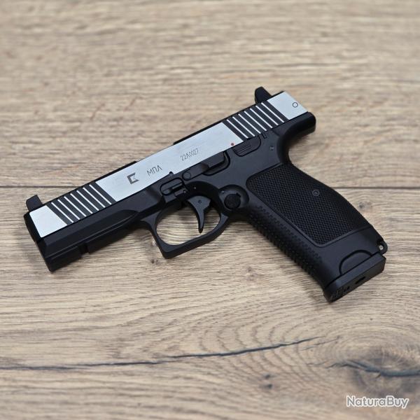 SOLDES PISTOLET 6MM MKW BLOWBACK METAL NOIR ET CHROME