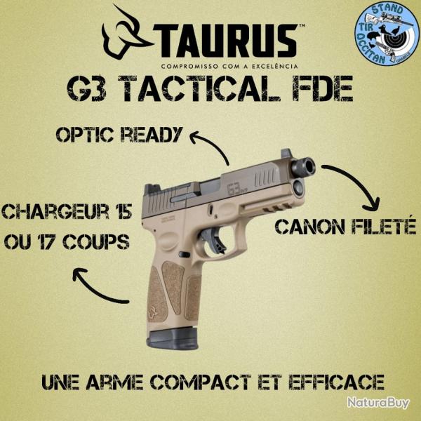 PISTOLET TAURUS G3 TACTICAL FDE 9X19