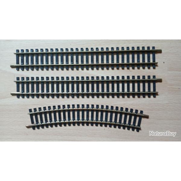 Lot 3 rails HO Fleischmann