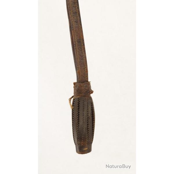DRAGONNE EN CUIR POUR SABRE D'INFANTERIE MODELE 1882 52cm - FRANCE XIX� Bon France III eme Republiqu