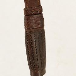 DRAGONNE EN CUIR POUR SABRE D'INFANTERIE MODELE 1882 - FRANCE XIX&egrave; France III eme Republique Tr&egrave;s bo