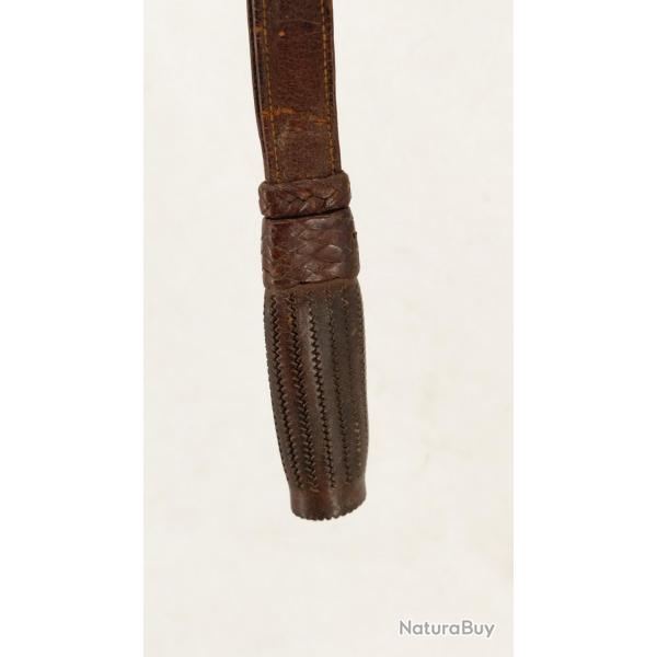 DRAGONNE EN CUIR POUR SABRE D'INFANTERIE MODELE 1882 - FRANCE XIX� France III eme Republique Tr�s bo