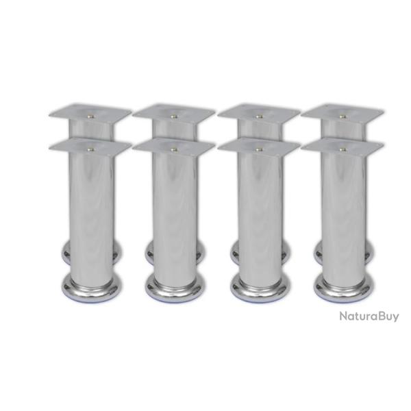 Pieds ronds chrom�s pour canap� 8 pcs 180 mm - Solution pratique pour r�novation et bricolage