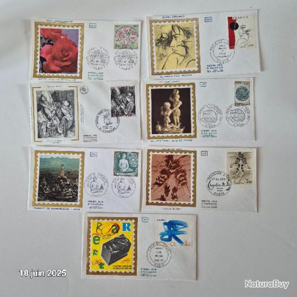 Enveloppes premier jour d'�mission / first day cover, Chapelain, Boudha, Gustave Dor�