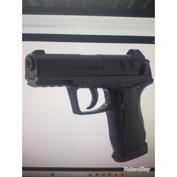 Pistolet CO2 GAMO c-15 blowback-cal. 4.5mm
