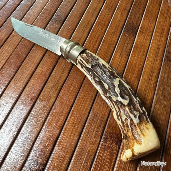 BEAU OPINEL N8 CUSTOM ARTISANAL UNIQUE MANCHE BOIS DE CERF