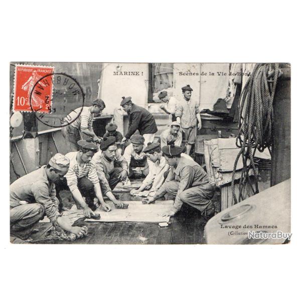 CPA -Marine Militaire- Sc�nes de la Vie de Bord -Lavage des Hamacs  - N�3441