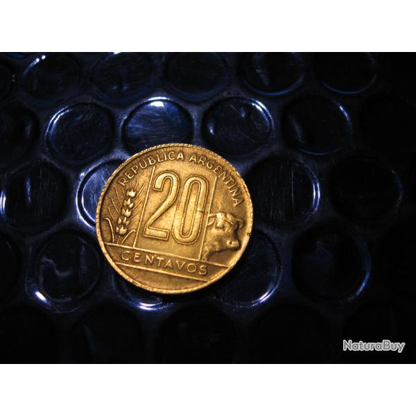Argentine   piece de 20 centavos 1948  Libertac ttb +