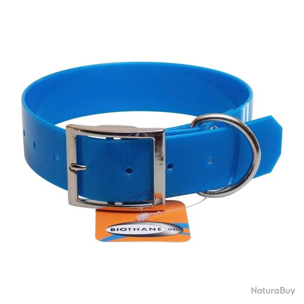 COLLIER avec gravure HUNT US 38 - jokidog 60 cm bleu clair