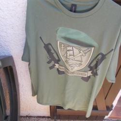 lot tee shirt commando marine+béret vert commando kieffer matriculé,état neuf