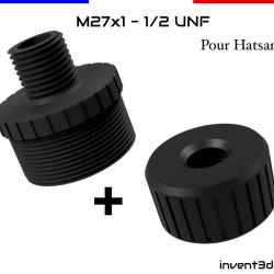 Adaptateur M27x1 vers 1/2 UNF - Hatsan, Snowpeak P15 P35