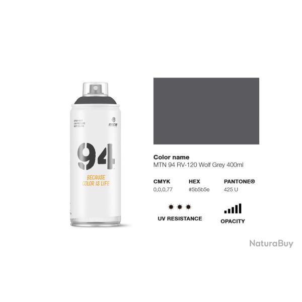 Bombe de peinture - Gris Loup - RV-120 - MTN 94 - 400ml