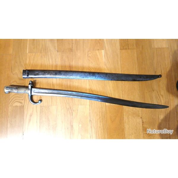 sabre baionnette chassepot modele 1868