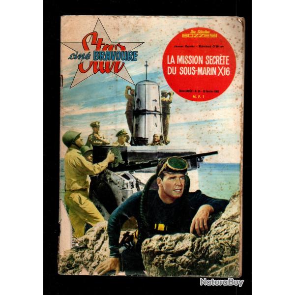 star cin bravoure 24 roman photo guerre sous-marine la mission secrte du sous-marin x16