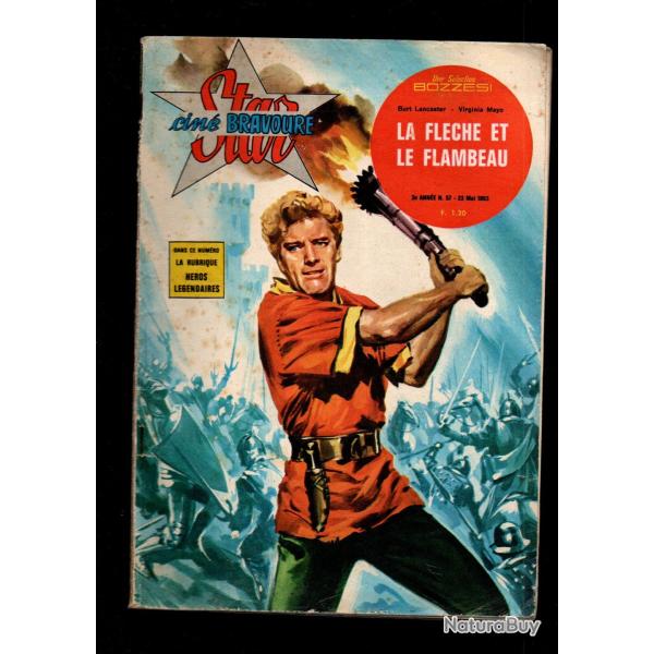 star cin� bravoure 57 roman photo la fl�che et le flambeau 1963, burt lancaster