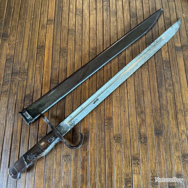BAONNETTE ARISAKA MOD 30 KANASHIRO SAKUGANKI DE L'ARME IMPRIAL JAPONAISE AVEC SON FOURREAU