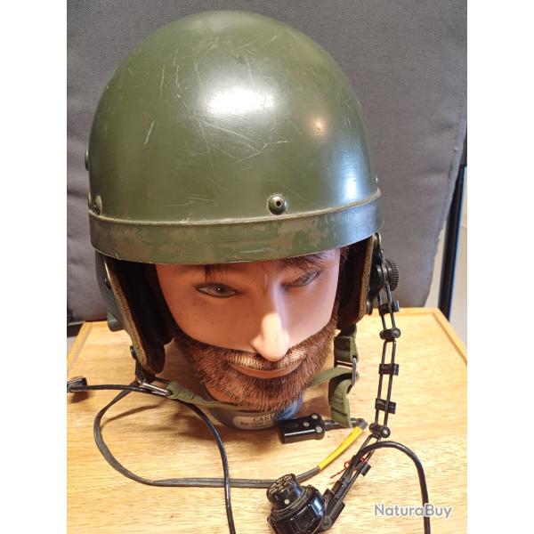 Superbe ancien casque tankiste franais modle 65 - complet - TBE