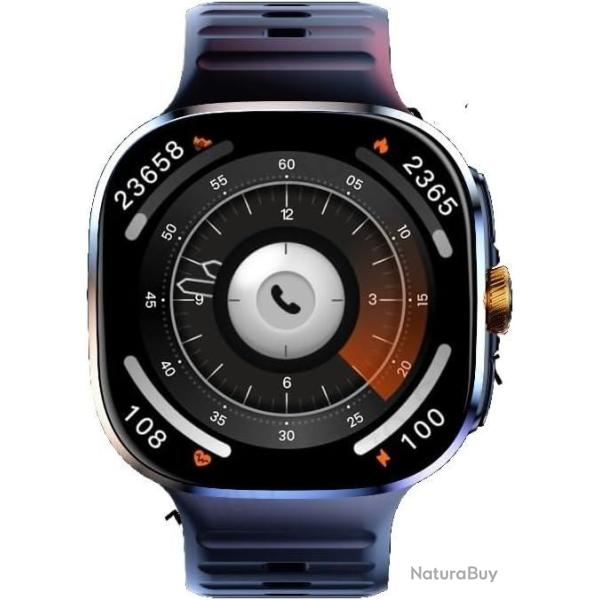Montre Connect�e Android 10 5G AMOLED GPS Cam�ra Rotative 190� 8Go 128Go WiFi Bluetooth Batterie BL