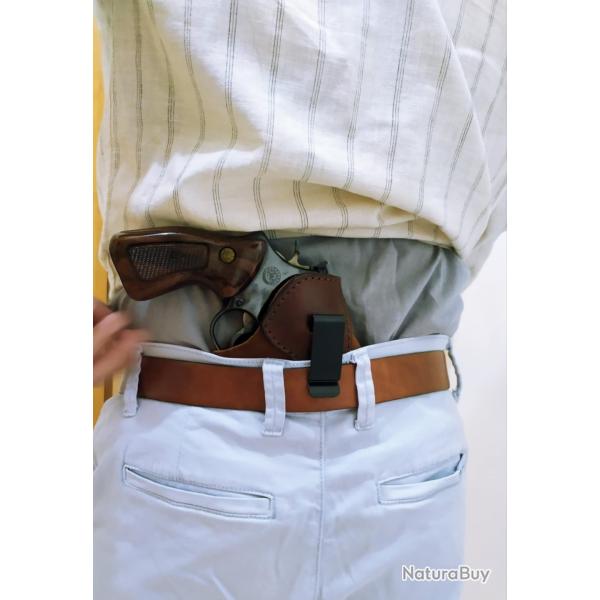 VALENTIN GANCH HOLSTER POUR REVOLVER DE 4 POUCES A PORTER A L' INTERIEUR