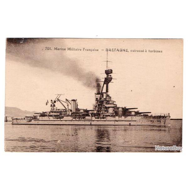 CPA - Marine Militaire Fran�aise -" BRETAGNE",cuirasse a turbines N�3313
