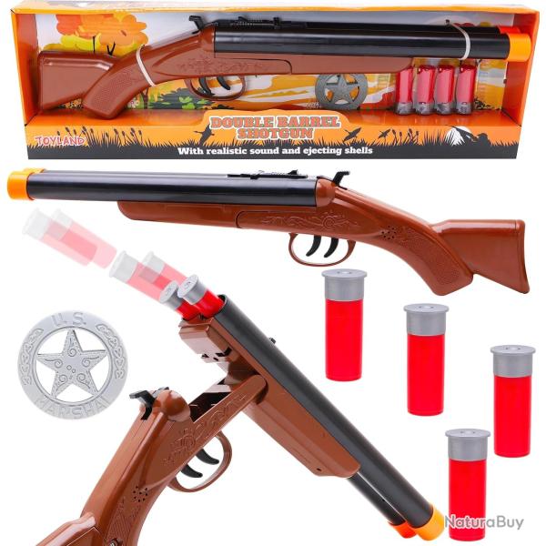 47cm Fusil Double Baril avec Effets Sonores et �jection de Coquilles