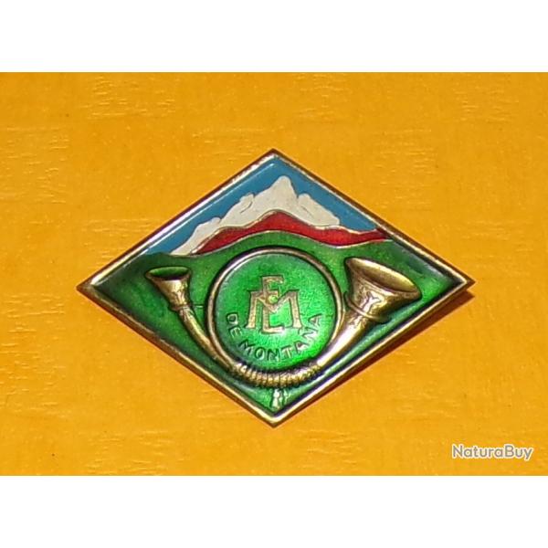 Ancien badge de poitrine ou losange de l'�cole Militaire de Montagne et origine des unit�s d'Op�rati