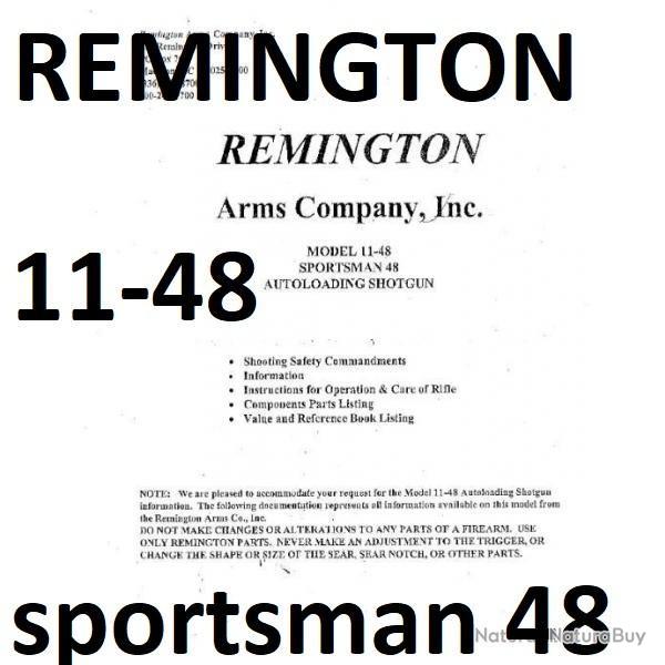 notice fusil REMINGTON 11-48 et SPORTSMAN 48 (envoi par mail) - VENDU PAR JEPERCUTE (m2466)