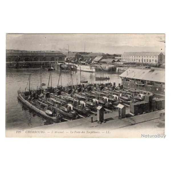 CPA - MARINE MILITAIRE -" CHERBOURG "- L'Arsenal - Le Poste des Torpilleurs N�3492