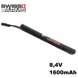 Batterie airsoft NiMH 8.4V 1600mAh Swiss Arms Mini Tamiya