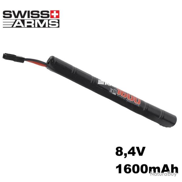 Batterie airsoft NiMH 8.4V 1600mAh Swiss Arms Mini Tamiya