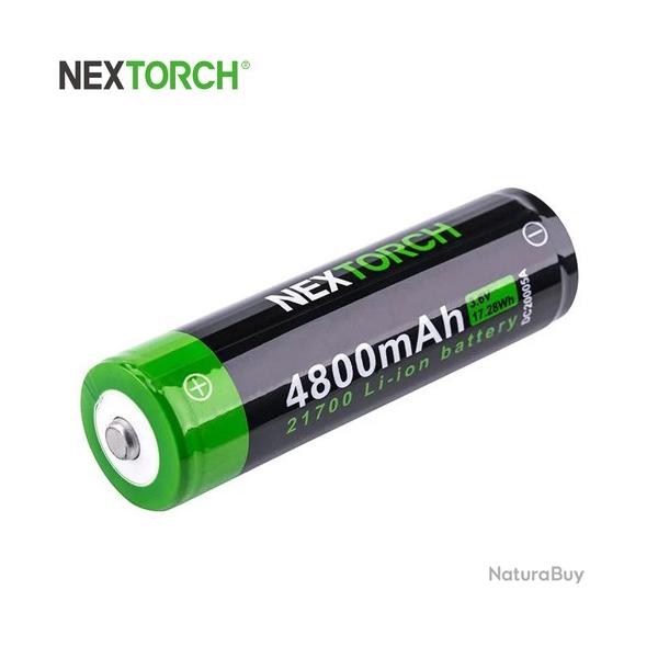 Batterie Nextorch 21700 - 4800mAh 3.6V protge Li-ion USB-C