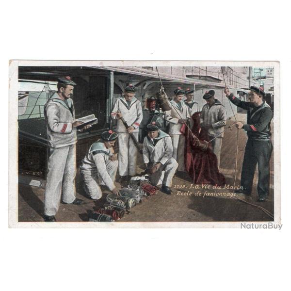 CPA - MARINE MILITAIRE -La Vie du Marin - �cole de Fa�onnage N�3258
