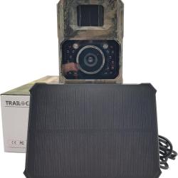 Mini cam&eacute;ra avec panneau solaire 48 MP